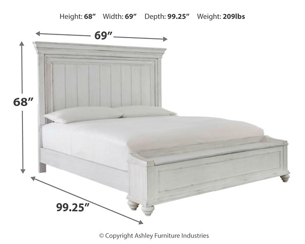 Kanwyn Queen Panel Bed with Storage with Mirrored Dresser and 2 Nightstands Rent Wise Rent To Own Jacksonville, Florida