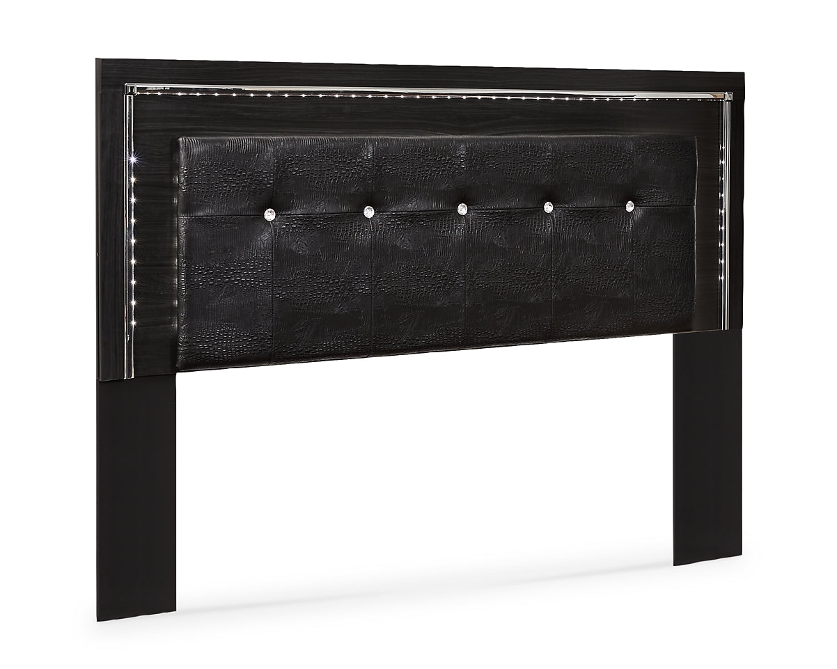 Kaydell King/California King Upholstered Panel Headboard with Mirrored Dresser Rent Wise Rent To Own Jacksonville, Florida