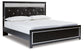 Kaydell King Upholstered Panel Platform Bed with Mirrored Dresser Rent Wise Rent To Own Jacksonville, Florida