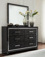 Kaydell King Upholstered Panel Storage Bed with Mirrored Dresser and Chest Rent Wise Rent To Own Jacksonville, Florida