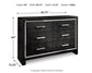 Kaydell Queen Upholstered Panel Headboard with Dresser Rent Wise Rent To Own Jacksonville, Florida
