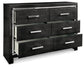 Kaydell Queen Upholstered Panel Storage Bed with Dresser Rent Wise Rent To Own Jacksonville, Florida