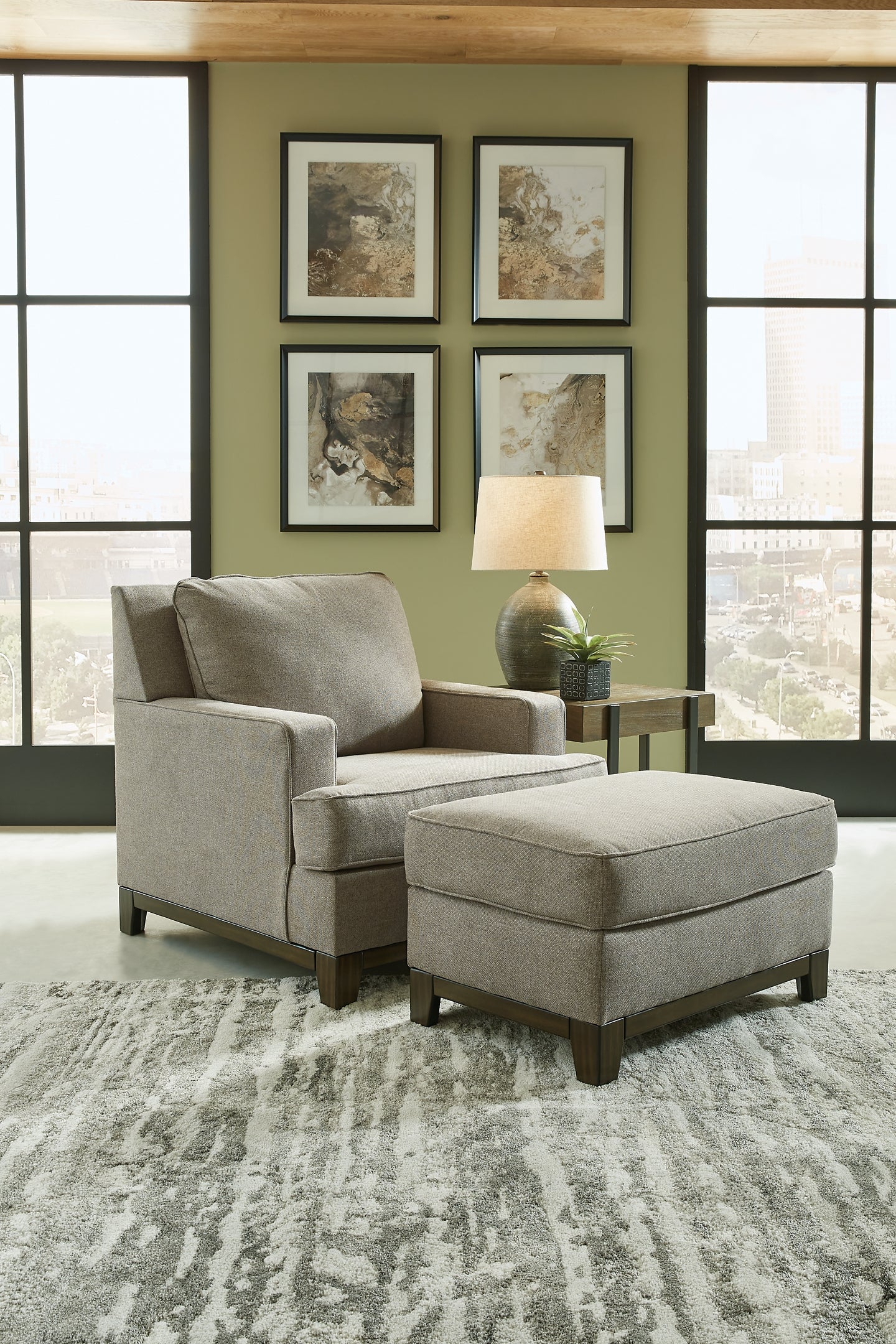 Kaywood Chair and Ottoman Rent Wise Rent To Own Jacksonville, Florida
