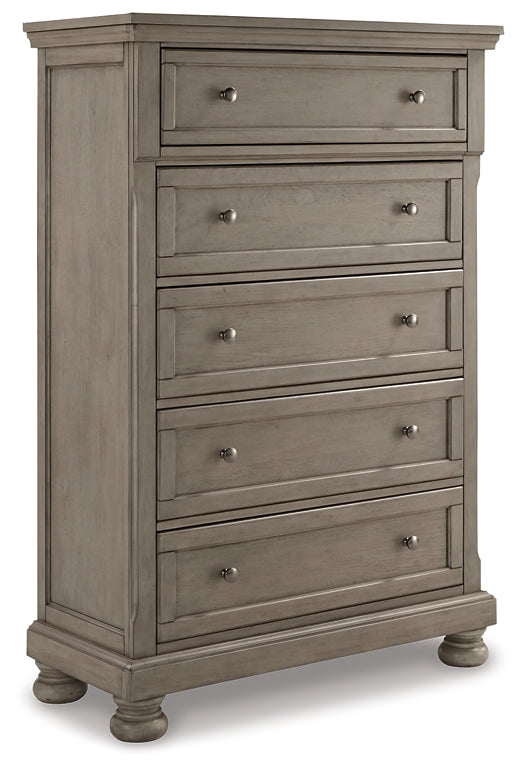 Lettner California King Panel Bed with Mirrored Dresser and Chest Rent Wise Rent To Own Jacksonville, Florida