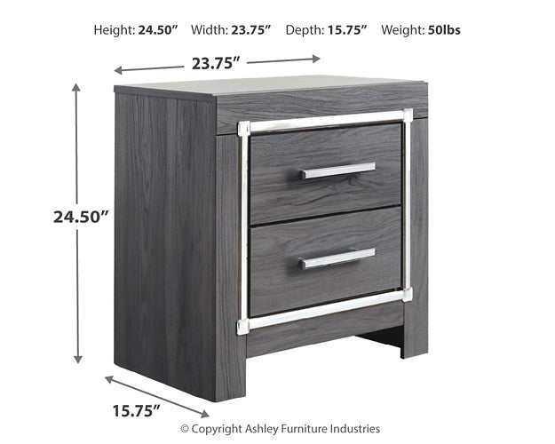Lodanna Full Panel Bed with 2 Storage Drawers with Mirrored Dresser and 2 Nightstands Rent Wise Rent To Own Jacksonville, Florida