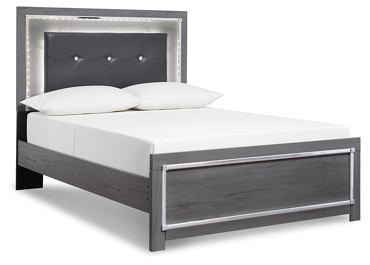 Lodanna King Panel Bed with Mirrored Dresser Rent Wise Rent To Own Jacksonville, Florida