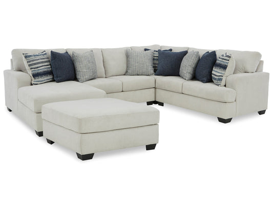 Lowder 4-Piece Sectional with Ottoman Rent Wise Rent To Own Jacksonville, Florida