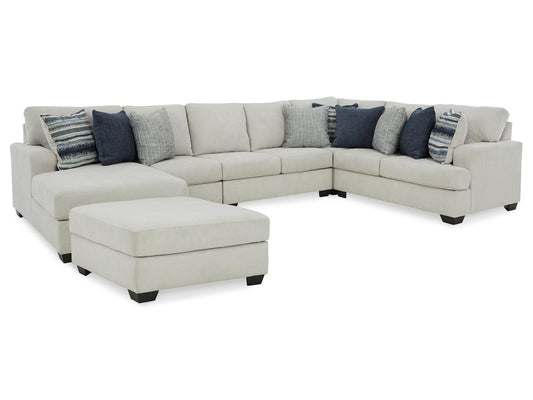 Lowder 5-Piece Sectional with Ottoman Rent Wise Rent To Own Jacksonville, Florida