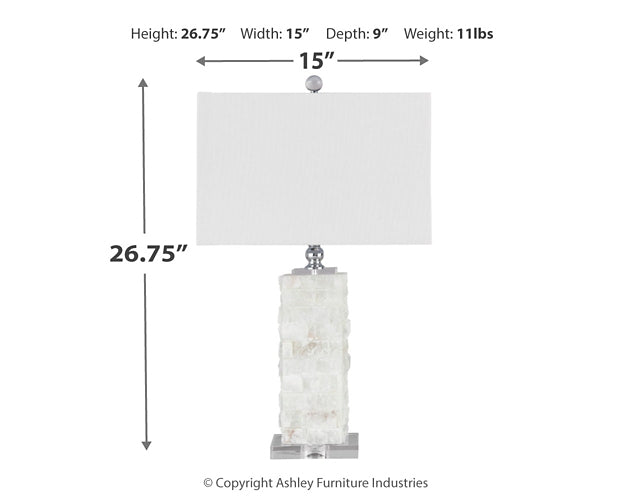 Malise Alabaster Table Lamp (1/CN) Rent Wise Rent To Own Jacksonville, Florida
