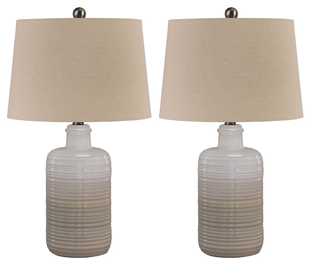 Marnina Ceramic Table Lamp (2/CN) Rent Wise Rent To Own Jacksonville, Florida