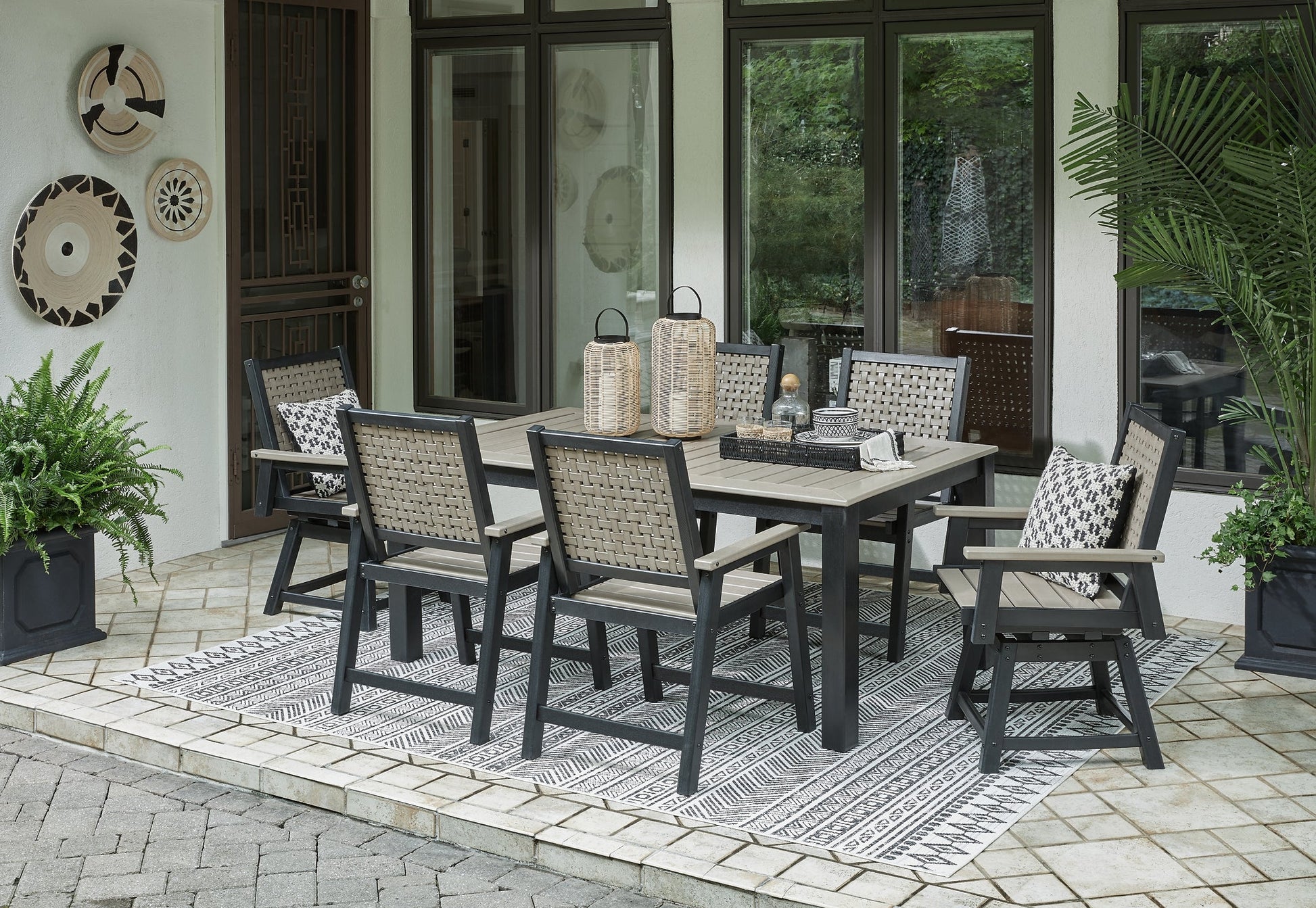 Mount Valley Outdoor Dining Table and 6 Chairs Rent Wise Rent To Own Jacksonville, Florida