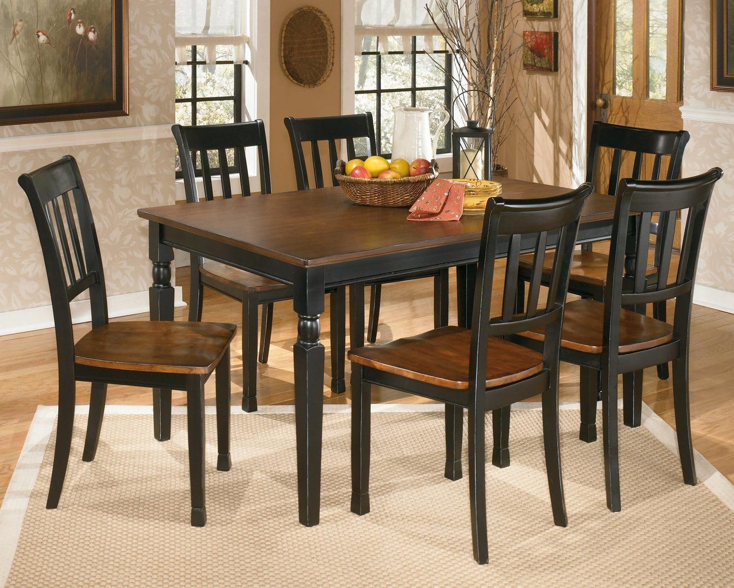 Owingsville Dining Table and 6 Chairs Rent Wise Rent To Own Jacksonville, Florida