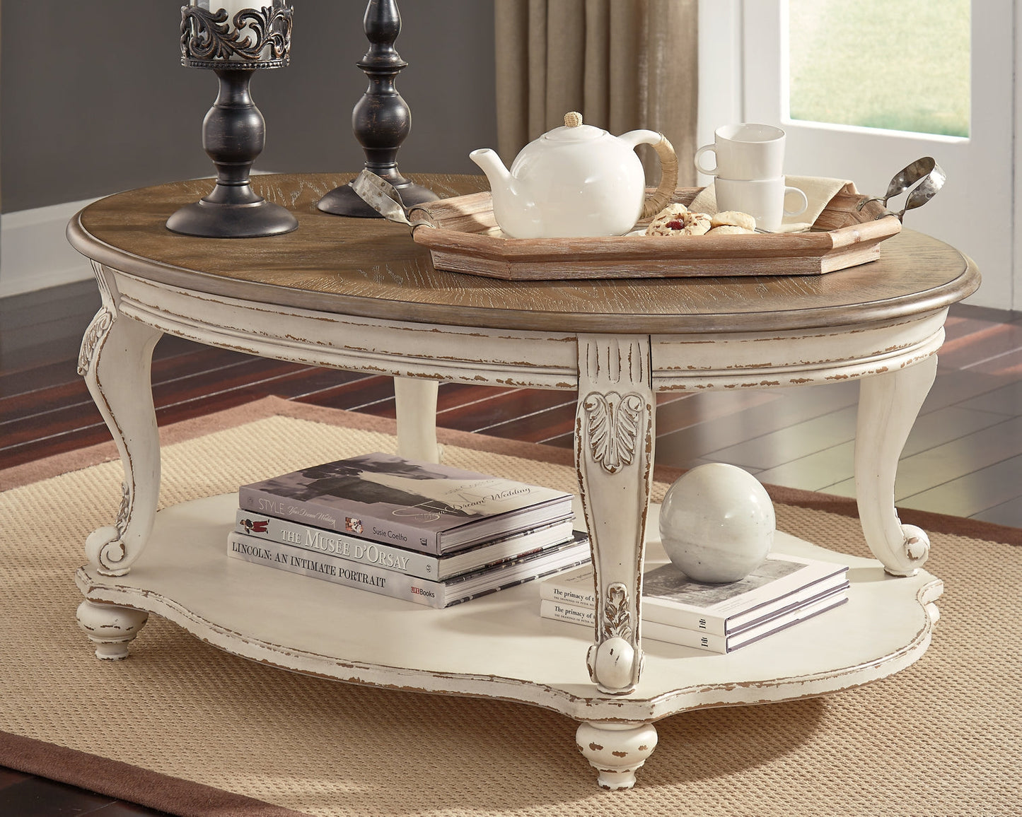 Realyn Coffee Table with 1 End Table Rent Wise Rent To Own Jacksonville, Florida
