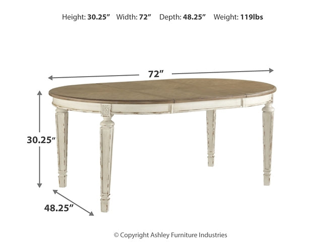 Realyn Dining Table and 6 Chairs Rent Wise Rent To Own Jacksonville, Florida