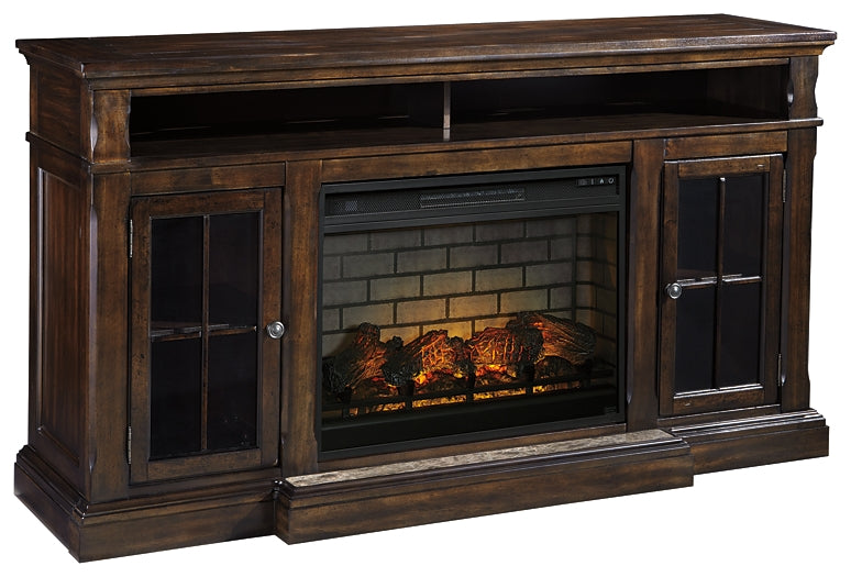 Roddinton 72" TV Stand with Electric Fireplace Rent Wise Rent To Own Jacksonville, Florida
