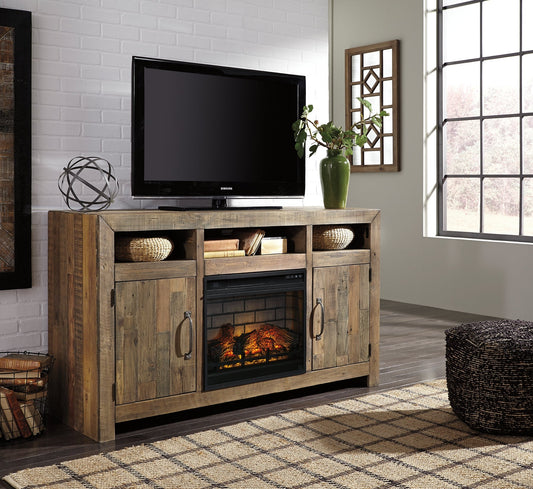 Sommerford 62" TV Stand with Electric Fireplace Rent Wise Rent To Own Jacksonville, Florida