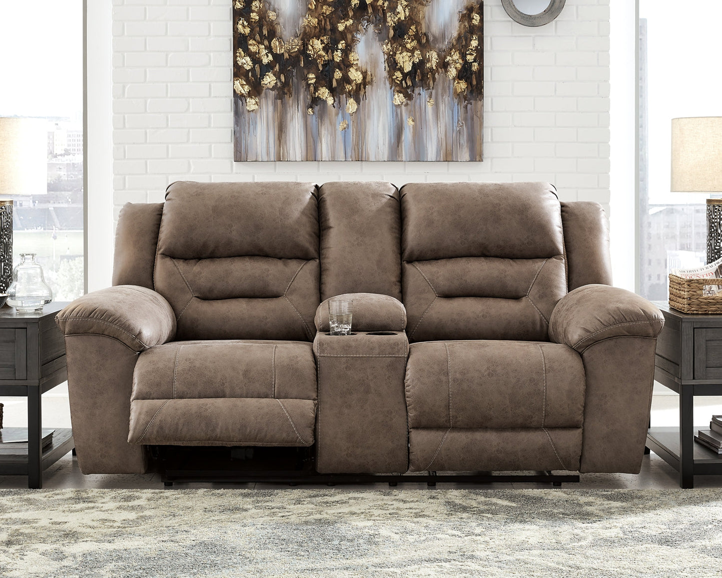 Stoneland Sofa, Loveseat and Recliner Rent Wise Rent To Own Jacksonville, Florida