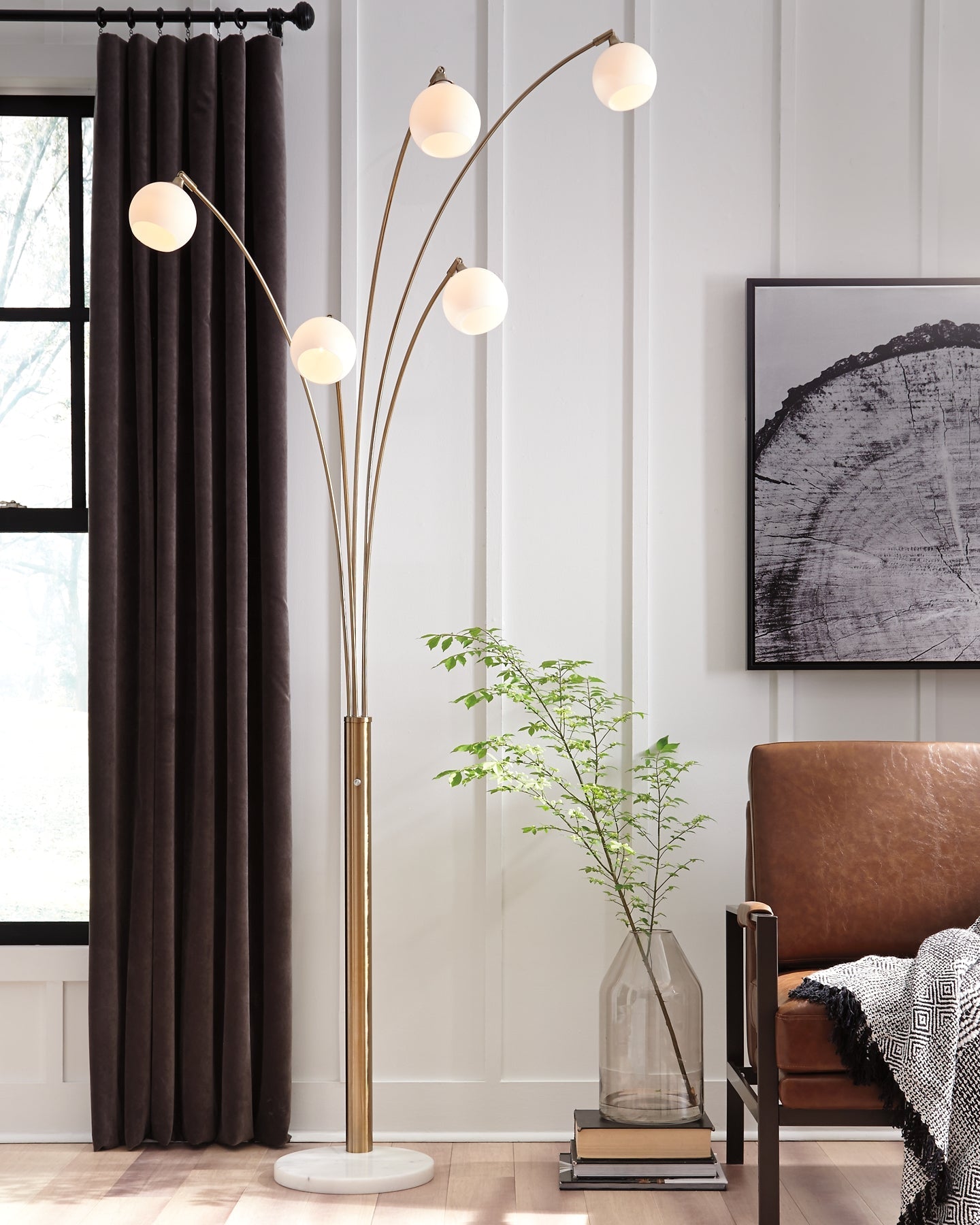 Taliya Metal Arc Lamp (1/CN) Rent Wise Rent To Own Jacksonville, Florida