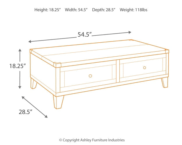 Todoe Lift Top Cocktail Table Rent Wise Rent To Own Jacksonville, Florida