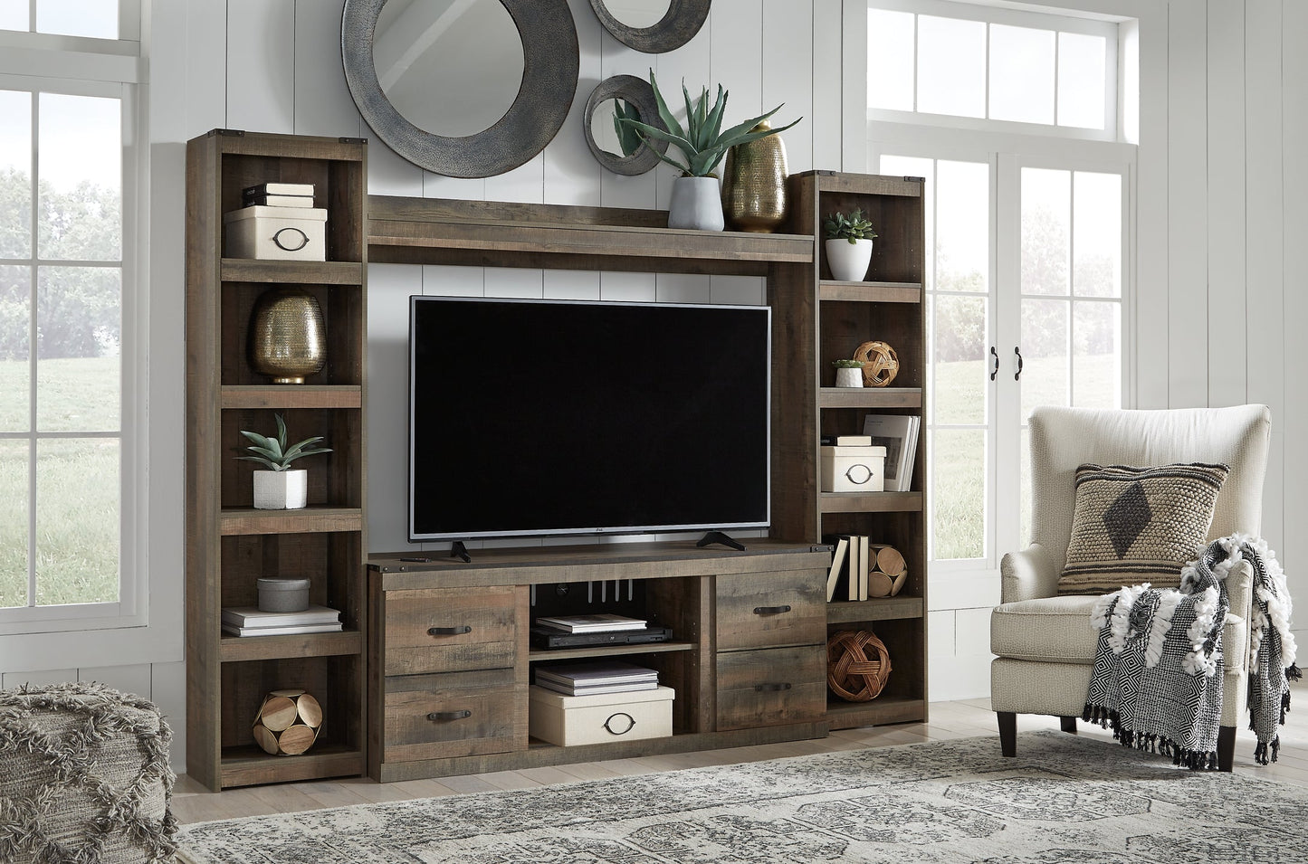 Trinell 4-Piece Entertainment Center Rent Wise Rent To Own Jacksonville, Florida