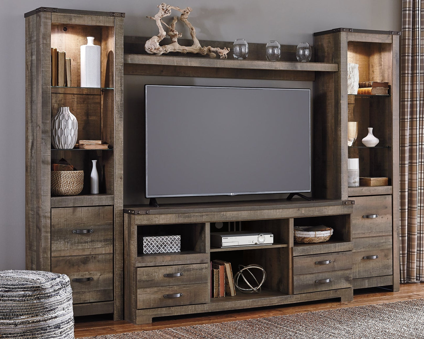 Trinell 4-Piece Entertainment Center Rent Wise Rent To Own Jacksonville, Florida