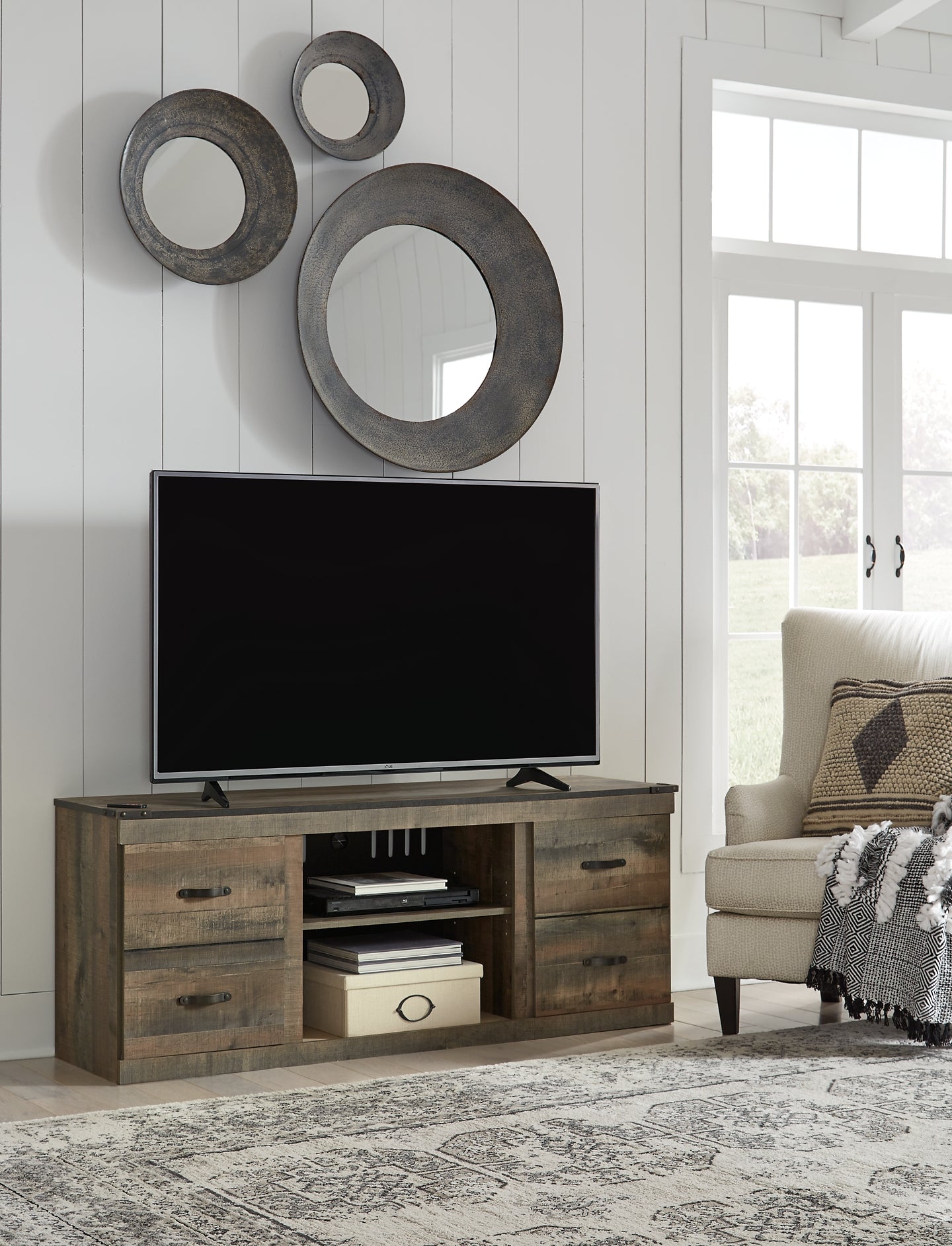 Trinell LG TV Stand w/Fireplace Option Rent Wise Rent To Own Jacksonville, Florida