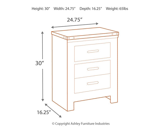 Trinell Two Drawer Night Stand Rent Wise Rent To Own Jacksonville, Florida