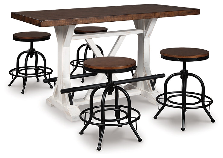 Valebeck Counter Height Dining Table and 4 Barstools Rent Wise Rent To Own Jacksonville, Florida