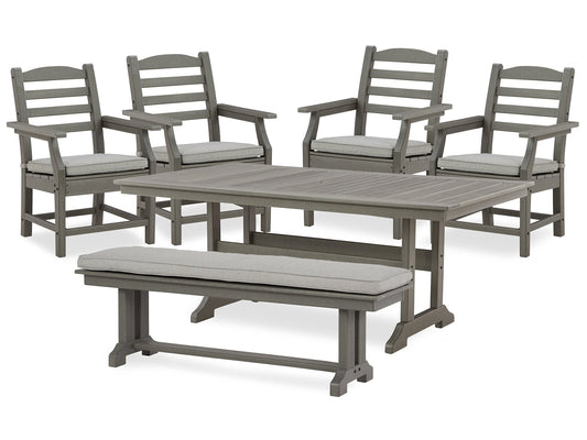 Visola Outdoor Dining Table and 4 Chairs and Bench Rent Wise Rent To Own Jacksonville, Florida