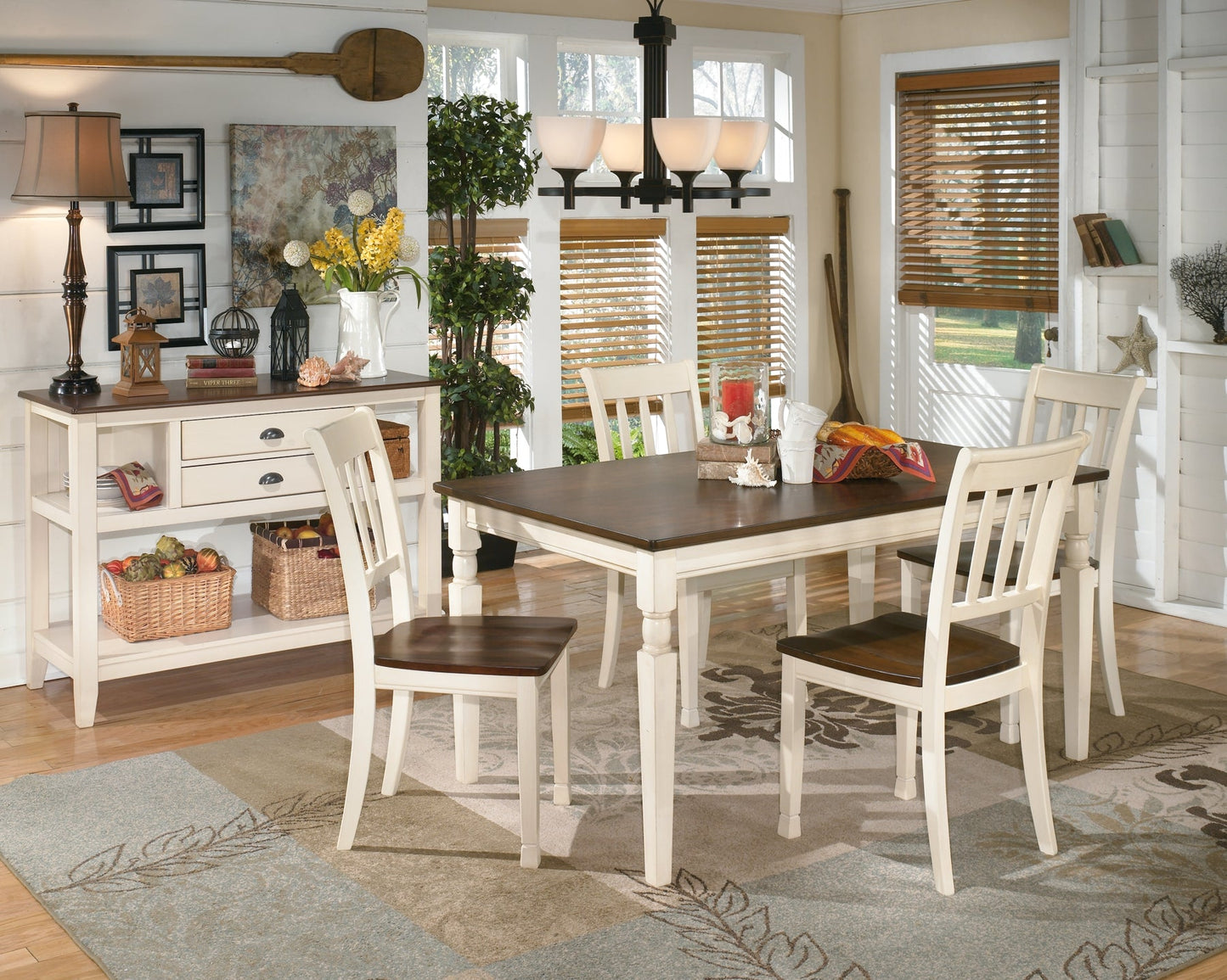 Whitesburg Dining Table and 4 Chairs with Storage Rent Wise Rent To Own Jacksonville, Florida