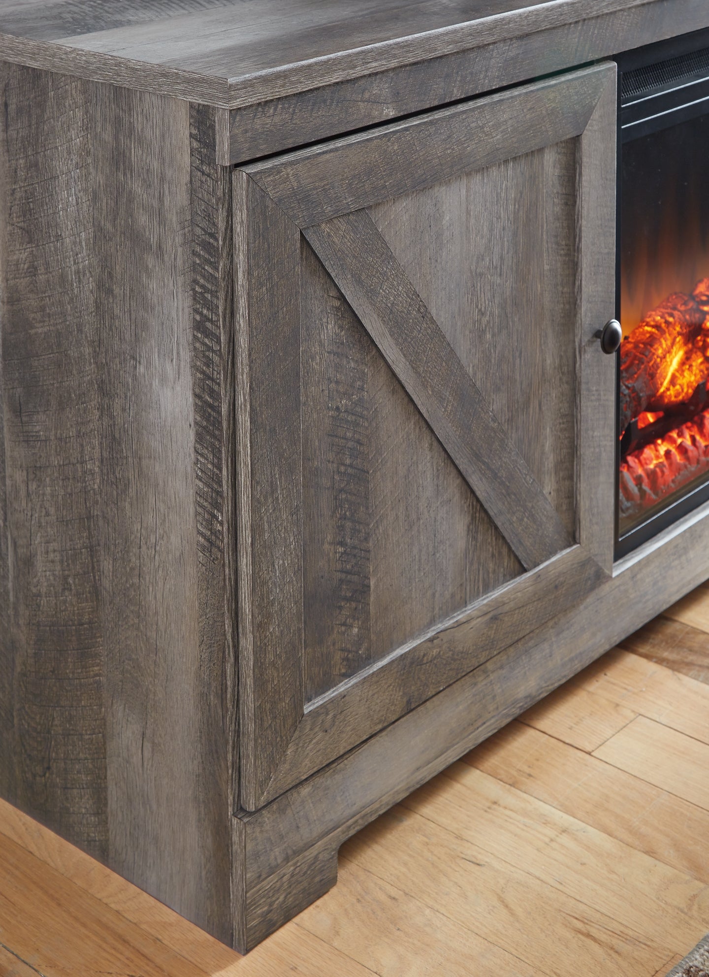 Wynnlow 4-Piece Entertainment Center with Electric Fireplace Rent Wise Rent To Own Jacksonville, Florida