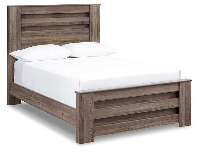 Zelen Full Panel Bed with Mirrored Dresser, Chest and 2 Nightstands Rent Wise Rent To Own Jacksonville, Florida