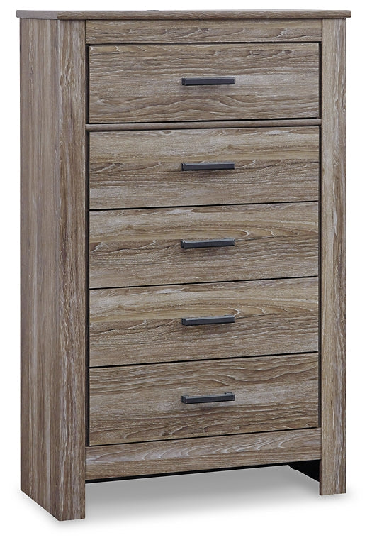 Zelen Queen/Full Panel Headboard with Mirrored Dresser, Chest and 2 Nightstands Rent Wise Rent To Own Jacksonville, Florida