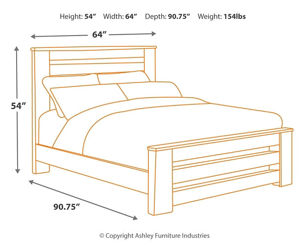 Zelen Queen Panel Bed with Mirrored Dresser Rent Wise Rent To Own Jacksonville, Florida
