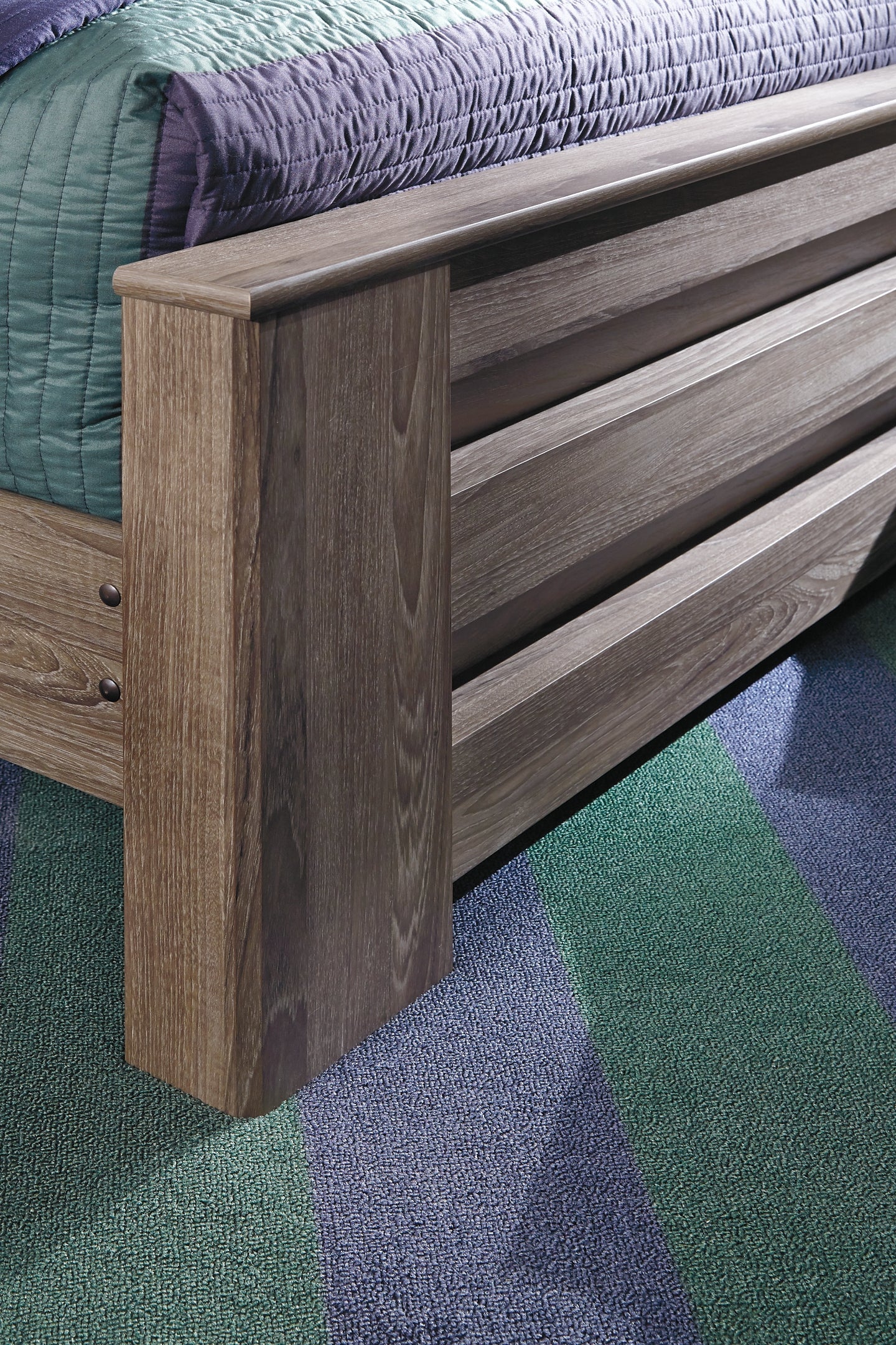Zelen Queen Panel Bed with Mirrored Dresser Rent Wise Rent To Own Jacksonville, Florida