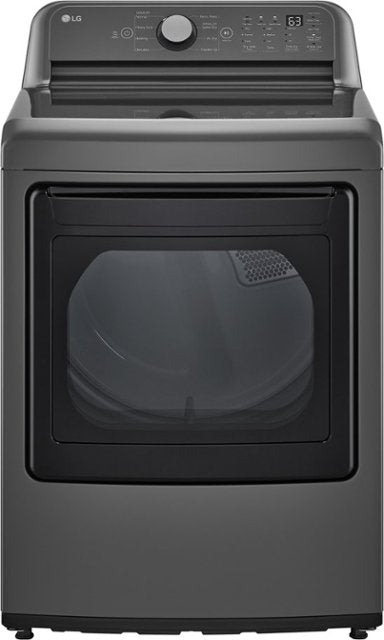 LG - 7.3 Cu. Ft. Electric Dryer with Sensor Dry - Middle Black