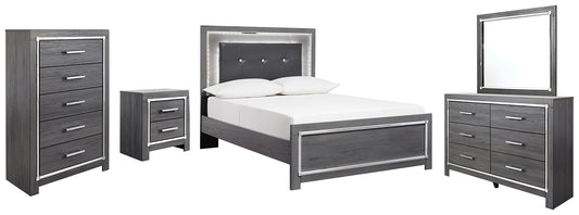 Lodanna Panel Bed With Mirrored Dresser, Chest And Nightstand