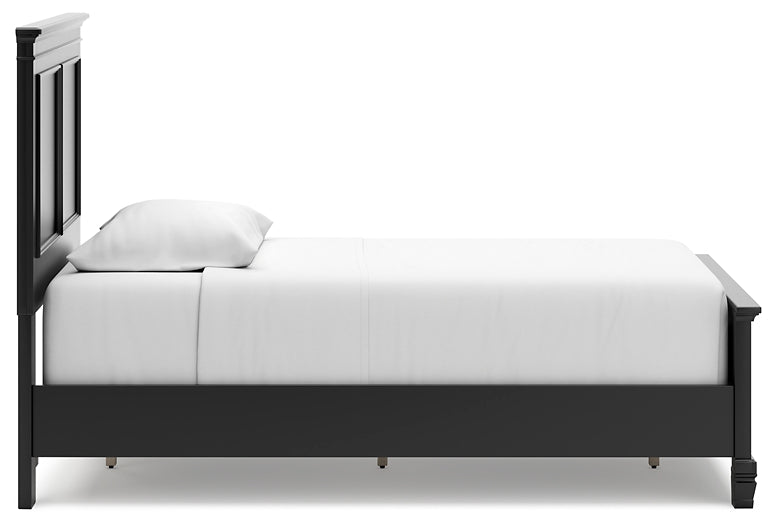 Lanolee Panel Bed With Mirrored Dresser