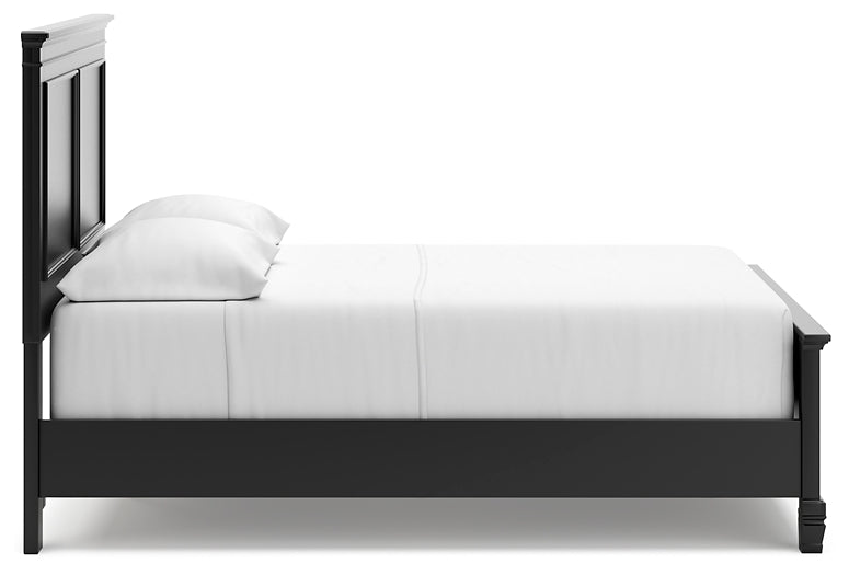 Lanolee Panel Bed With Mirrored Dresser