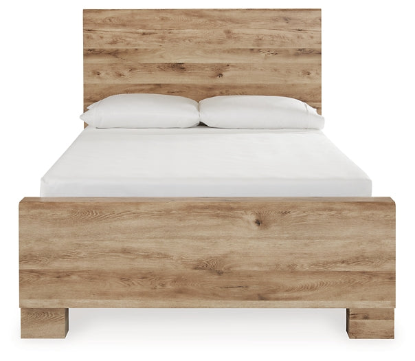 Hyanna Panel Bed With Storage With Mirrored Dresser And 2 Nightstands