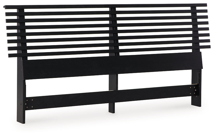 Danziar Panel Headboard With Mirrored Dresser And 2 Nightstands