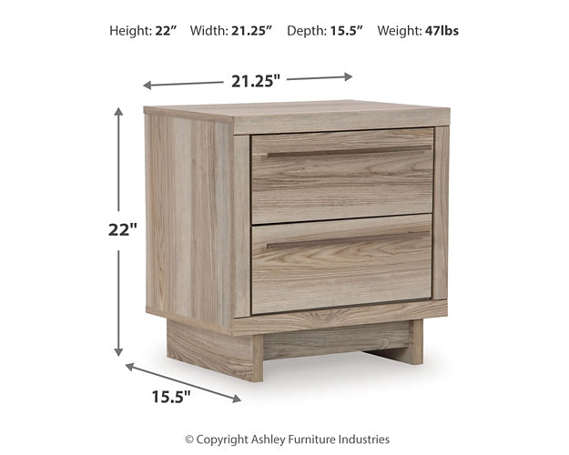 Hasbrick Panel Headboard With Mirrored Dresser, Chest And Nightstand