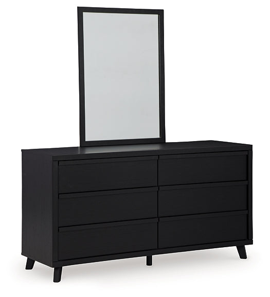 Danziar Panel Bed With Mirrored Dresser And Nightstand