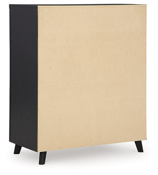 Danziar Panel Bed With Mirrored Dresser, Chest And 2 Nightstands