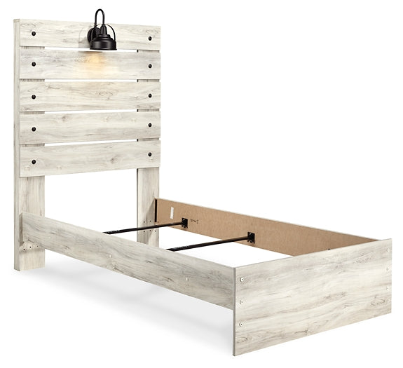 Cambeck Panel Bed With Mirrored Dresser And Nightstand