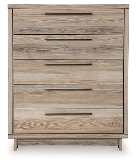 Hasbrick Panel Bed With Mirrored Dresser And Chest