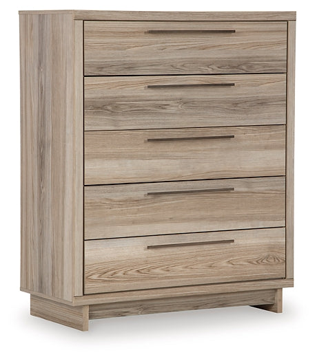Hasbrick Panel Bed With Mirrored Dresser And Chest