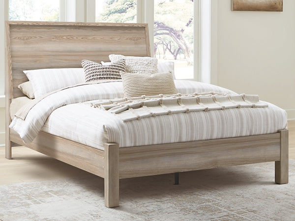 Hasbrick Panel Bed With Mirrored Dresser And Chest