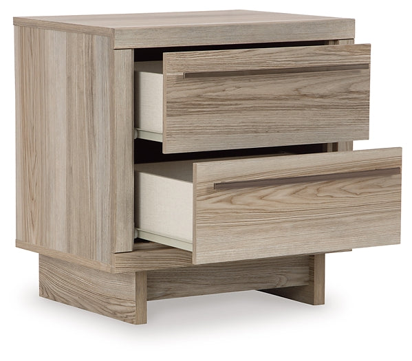 Hasbrick Panel Bed With Mirrored Dresser, Chest And Nightstand
