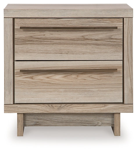 Hasbrick Panel Bed With Mirrored Dresser, Chest And Nightstand